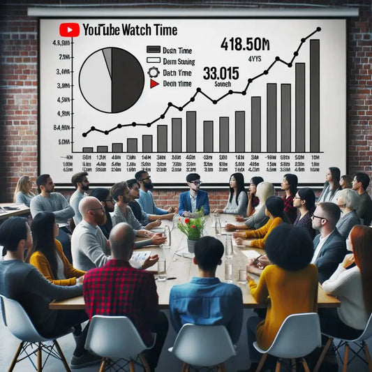 Infografik: Wie die Wiedergabezeit die YouTube-Algorithmus-Rankings beeinflusst, optimiert durch YouTube Views kaufen.
